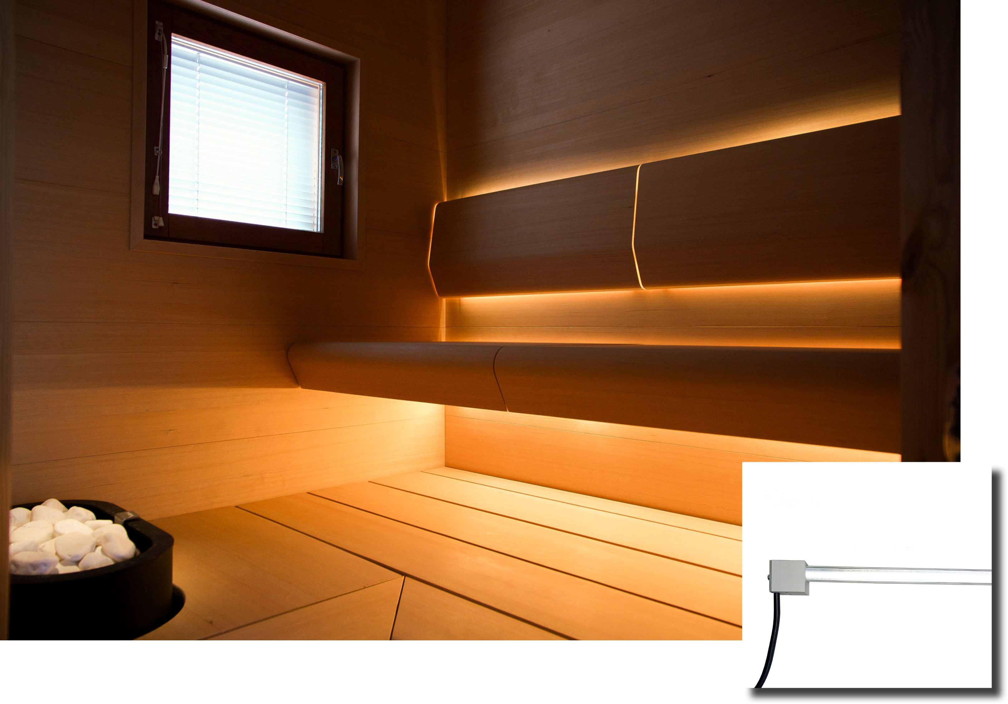 Tutustu 42+ imagen sauna linear led
